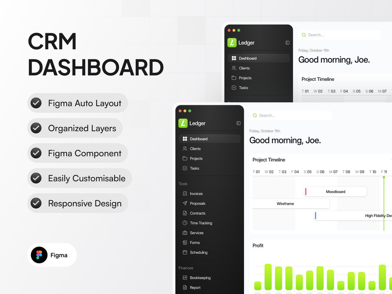 Ledger - CRM Dashboard I