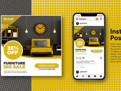 Furniture Big Sale Social Media Post Design