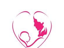 Beauty Lactating Mom Baby logo illustration