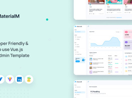 MaterialM Free Vuetify Vuejs Admin Dashboard Template preview picture