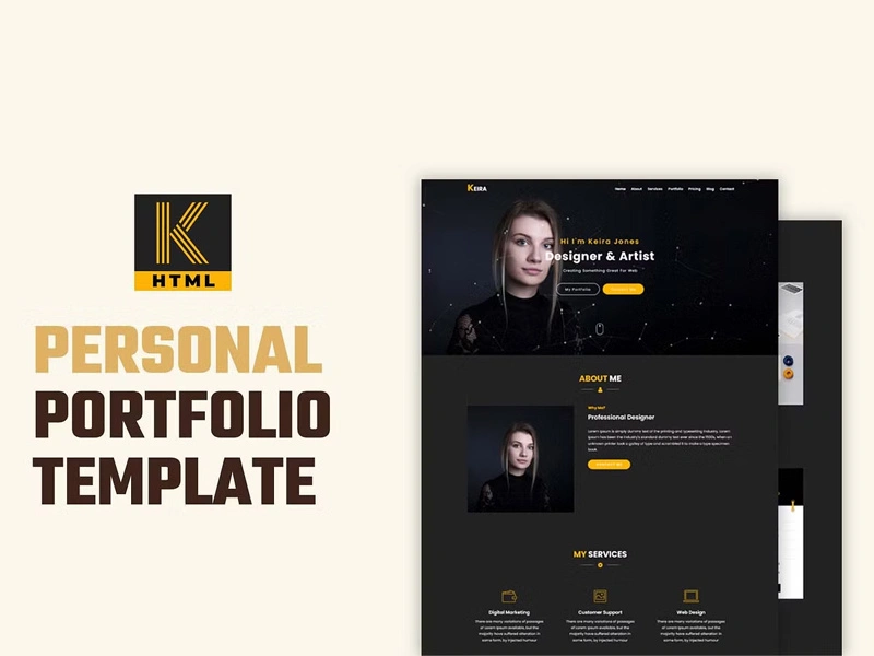 Personal Portfolio HTML Template Design