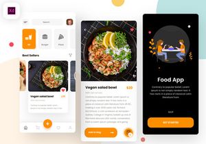 Food delivery Dark Theme UI