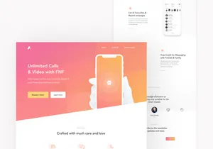 Migo app landing page pack