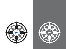 Compass logo template vector icon illustration design