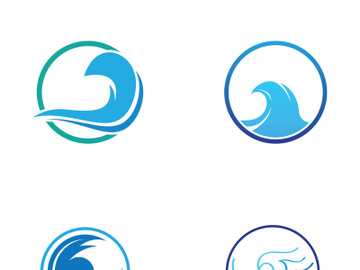 Ocean water wave wave logo design. preview picture