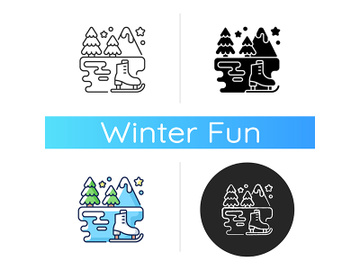 Outdoor ice skating icon preview picture