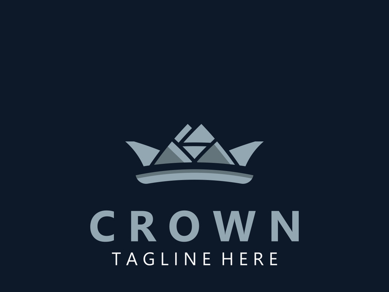 Premium style crown logo vintage abstract symbol. Royal king icon. Modern luxury brand element sign. Vector illustration