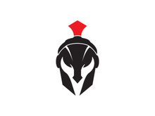 Spartan helmet icon illustration design
