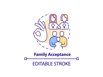 Family acceptance concept icon preview picture