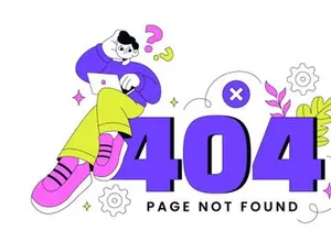 10 404 Error Vector Illustration