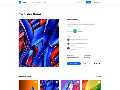 Item Details Page 3 IN 1 UI KIT