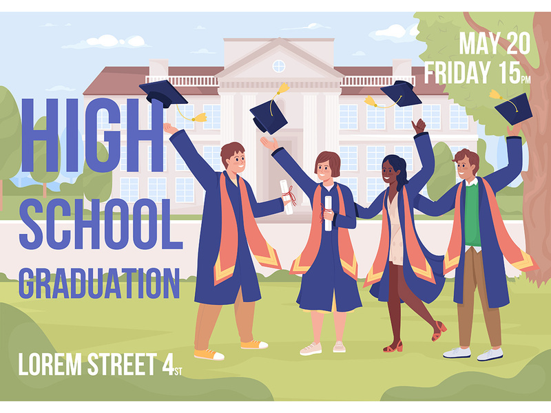 High school graduation banner template