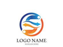 S letter creative icon logo design elegant vector illustration