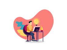 A man working at home