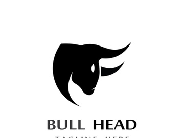 Retro vintage bull head horns logo. preview picture