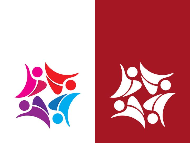 people group and community logo icon illustration design vector