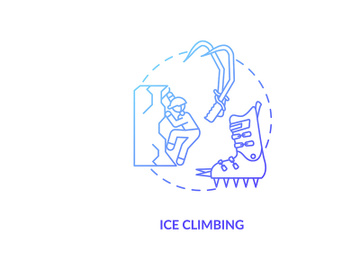 Ice climbing concept icon preview picture
