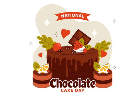 11 National Chocolate Cake Day Illustration