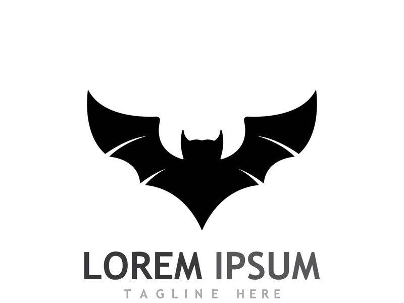 creative night bat silhouette logo.
