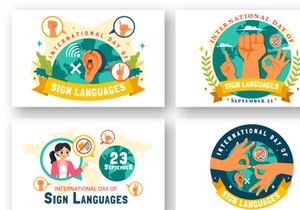 12 International Day of Sign Languages Illustration