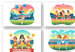 13 Cheerleader Girl Illustration