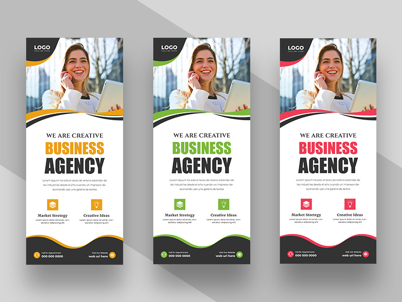 Marketing Agency Roll Up Standee Banner Ver-4