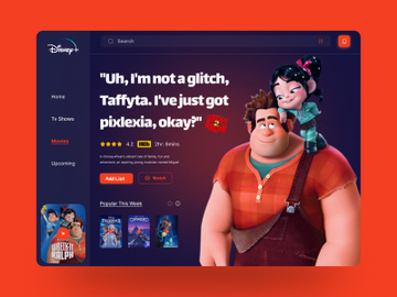Movie Landing Page Design Concept preview picture