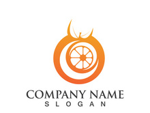 Orange logo design Vector icon illustration design