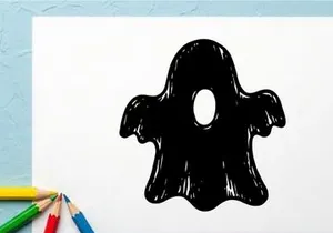 Cute Halloween Ghost Costume for Kids with Spooky Design