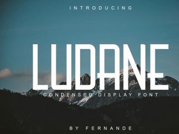 Ludane Condensed Font preview picture