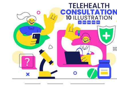 10 Telehealth Consultation Service Illustration