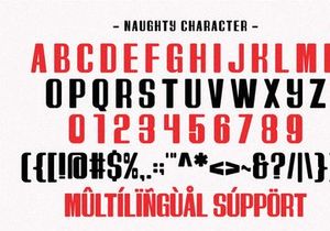Naughty - Retro Display Font