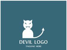 Devil logo design with a modern concept.