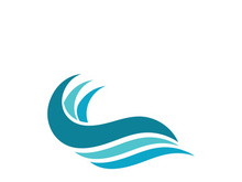 Water wave icon vector illustration design logo