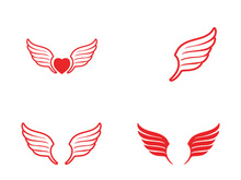 Love wing  Logo and symbols Vector Template
