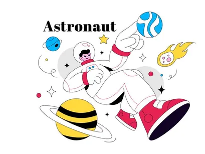 10 Astronaut Vector Illustration