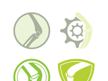 Joint bones vector logo design for orthopedic clinics and diagnostic centers