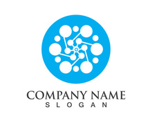 Molecule symbol logo template vector illustration design