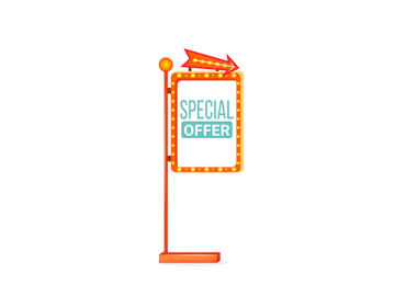 Shopping offers vector advert board sign illustration preview picture