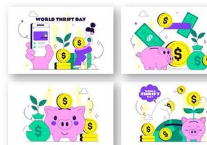 10 World Thrift Day Illustration
