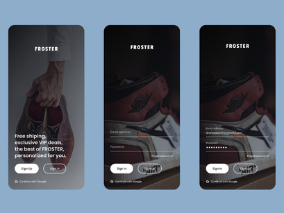 Froster Shoes - Ecommerce App UI