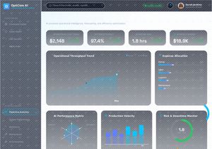 OptiCore AI Dashboard Design | Predictive Analytics & Operationa