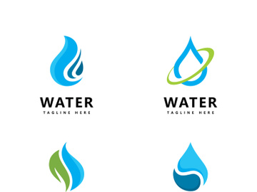 Blue Water Drop Logo Icon Vector Design preview picture