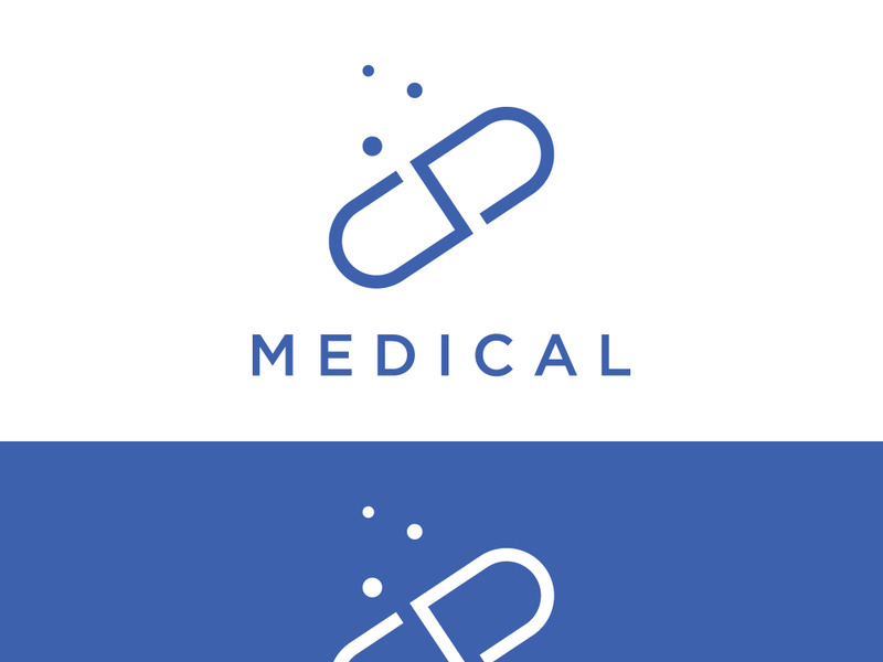 Pharmacy health abstract logo.