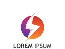 thunder lightning logo creative design