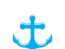 Anchor logo icon boat ship marine navy design vector