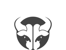 Bull head logo vector icon design illustration