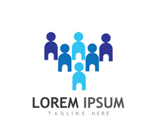 People social community logo design with creative idea