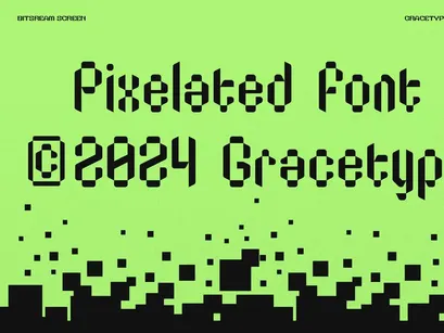 Bitstream Screen | Pixelated Font