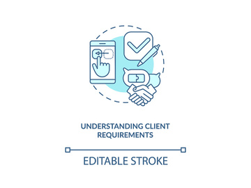 Understanding client requirements concept icon preview picture